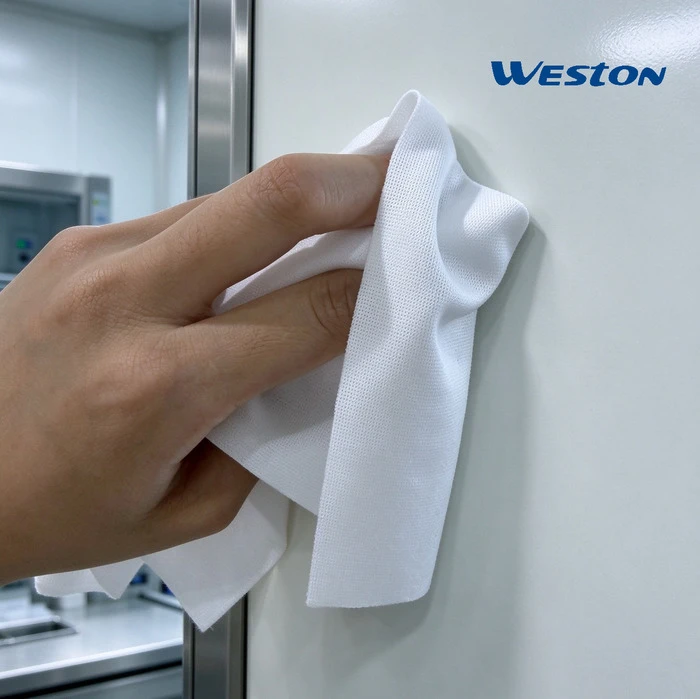 100% Polyester Double Knitted Polyester Cleanroom Wipe cleaning dust