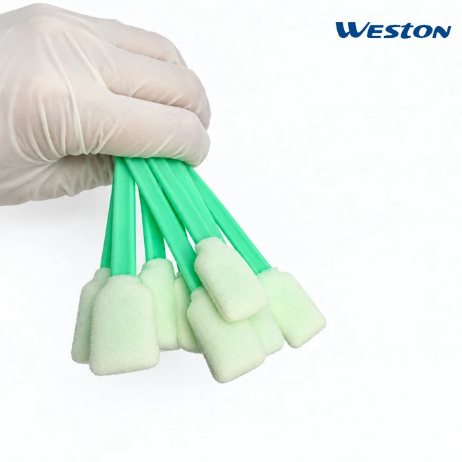 ESD-Safe Cleanroom Swabs holding by a hand
