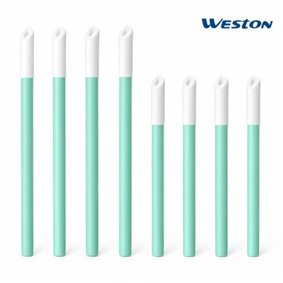 Beveled Tip Green Handle Cleanroom Swabs